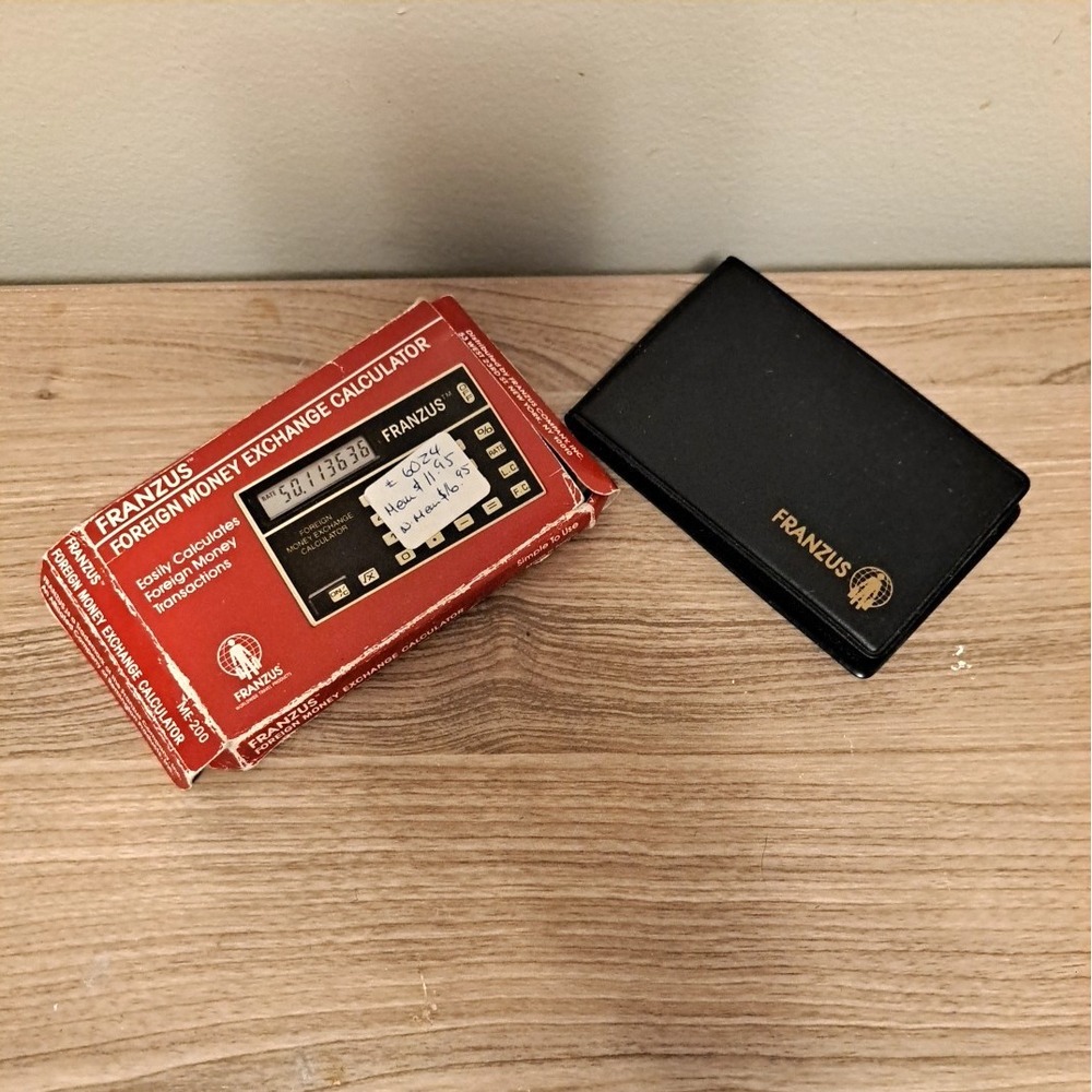 Vintage Foreign Money Exchange Calculator- Franzus Model ME-200 With Instruction